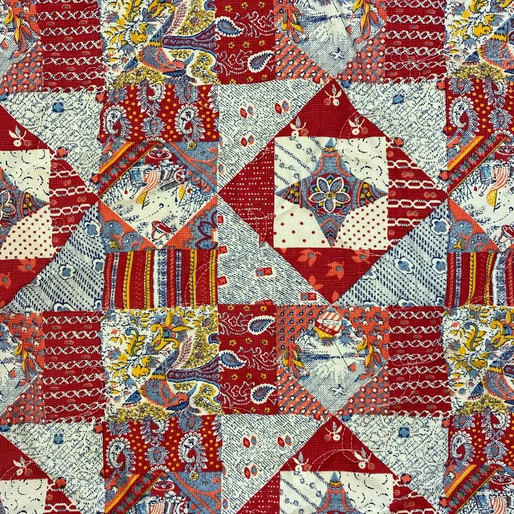 Vintage Waverly Schumacher Patchwork Pattern Quilted Pillow Case 30